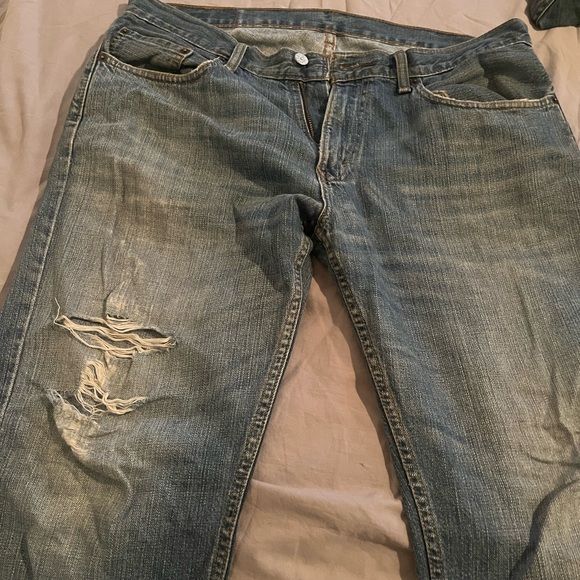 Levi’s jeans with nice distressed pant leg style 559 look at my other jeans - Picture 1 of 3